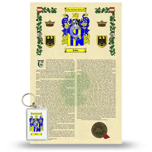 Rohn Armorial History and Keychain Package