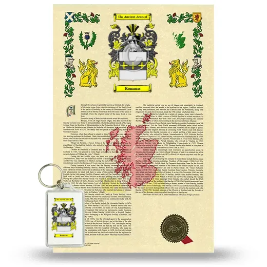 Romans Armorial History and Keychain Package
