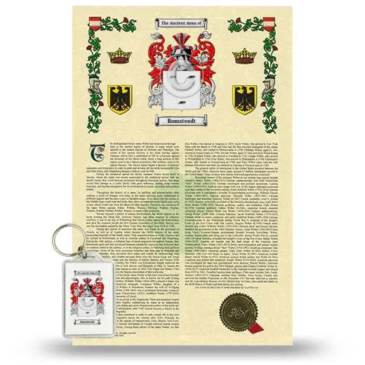 Romsteadt Armorial History and Keychain Package