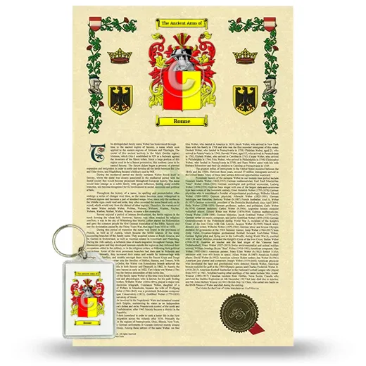Ronne Armorial History and Keychain Package