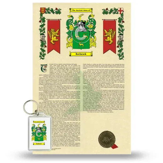 Rothrock Armorial History and Keychain Package