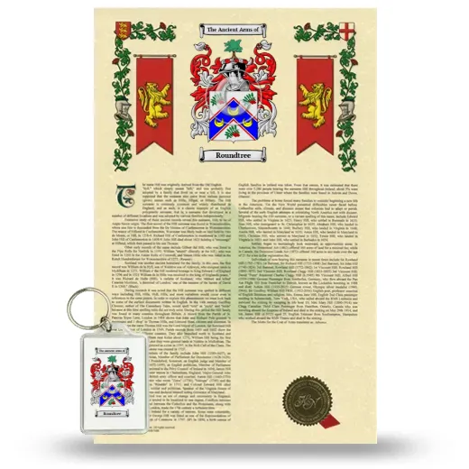 Roundtree Armorial History and Keychain Package