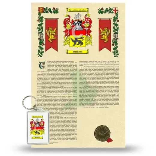 Rushton Armorial History and Keychain Package