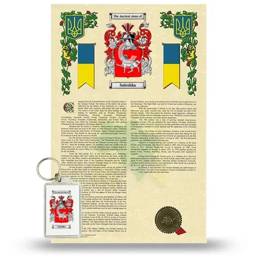 Saleshka Armorial History and Keychain Package