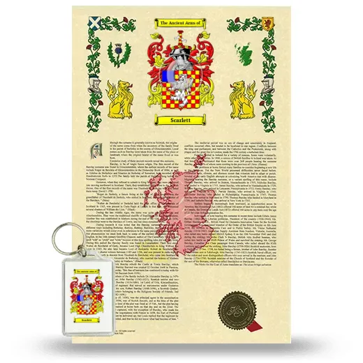 Scarlett Armorial History and Keychain Package