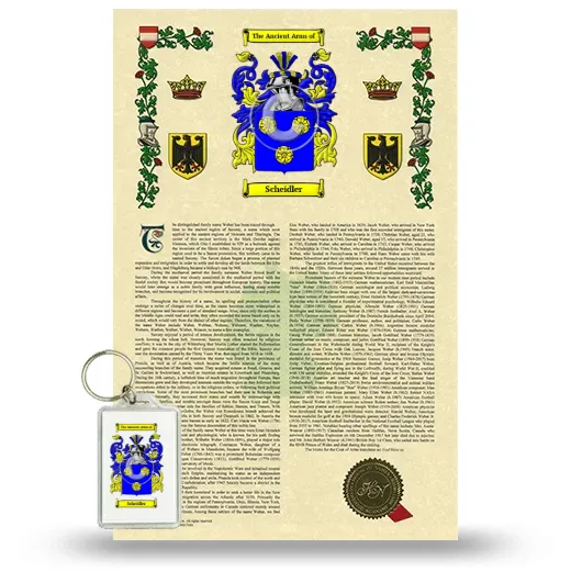 Scheidler Armorial History and Keychain Package