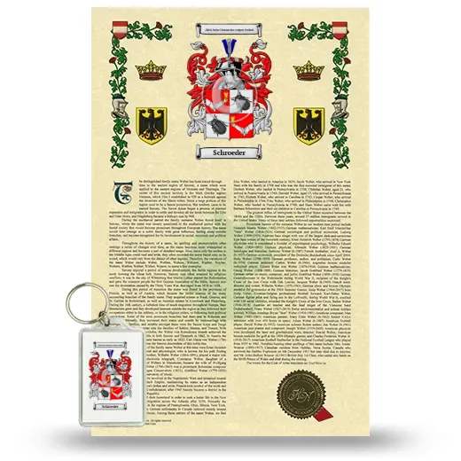 Schroeder Armorial History and Keychain Package