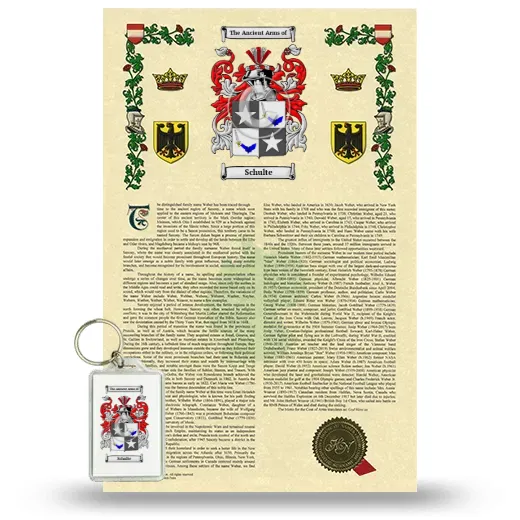 Schulte Armorial History and Keychain Package