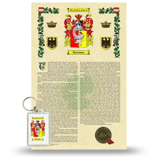 Shatzman Armorial History and Keychain Package