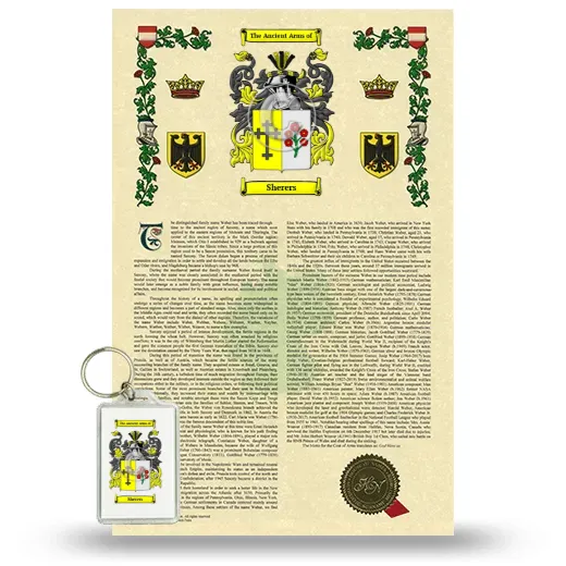 Sherers Armorial History and Keychain Package