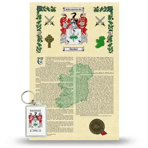 Sherkot Armorial History and Keychain Package