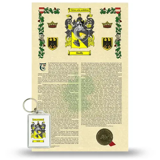 Sholly Armorial History and Keychain Package
