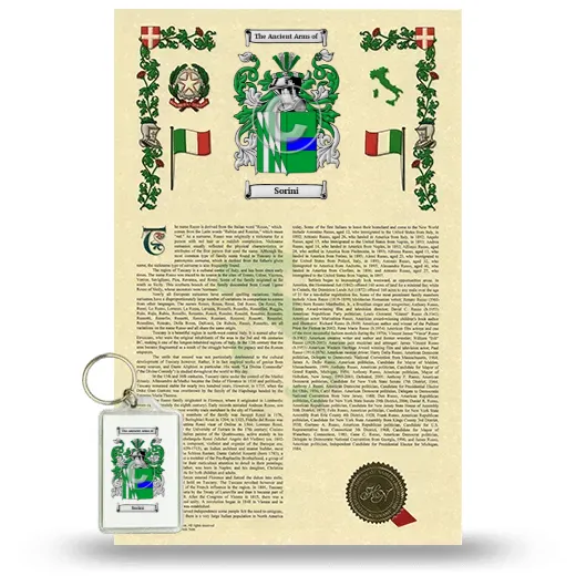 Sorini Armorial History and Keychain Package