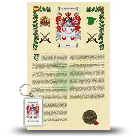 Sosa Armorial History and Keychain Package