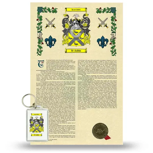 St-Aubin Armorial History and Keychain Package