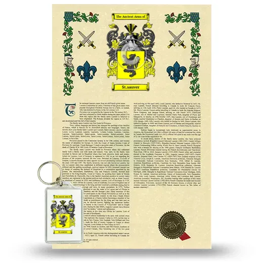 St.sauver Armorial History and Keychain Package