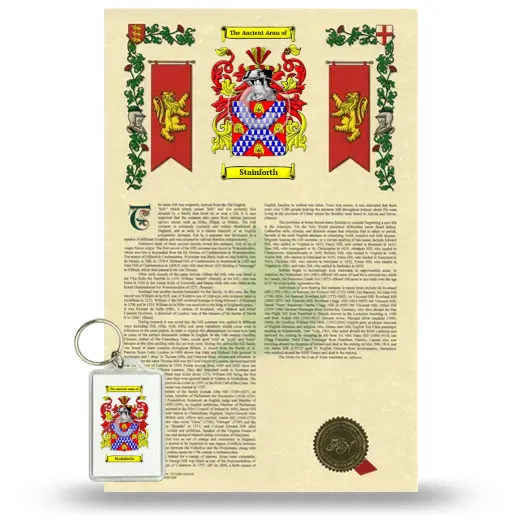 Stainforth Armorial History and Keychain Package