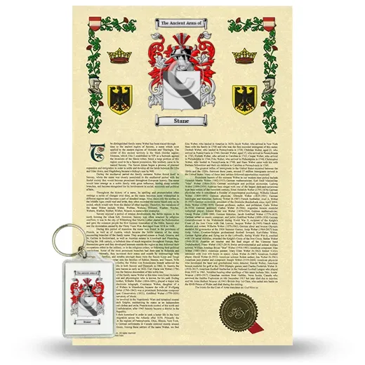 Stane Armorial History and Keychain Package
