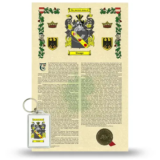 Stange Armorial History and Keychain Package