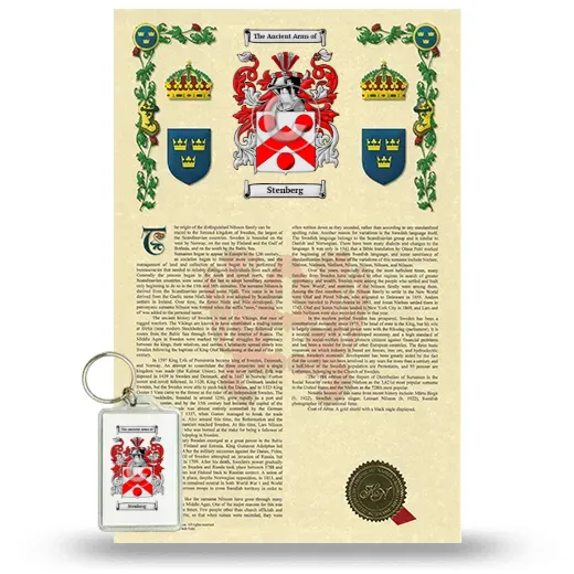 Stenberg Armorial History and Keychain Package