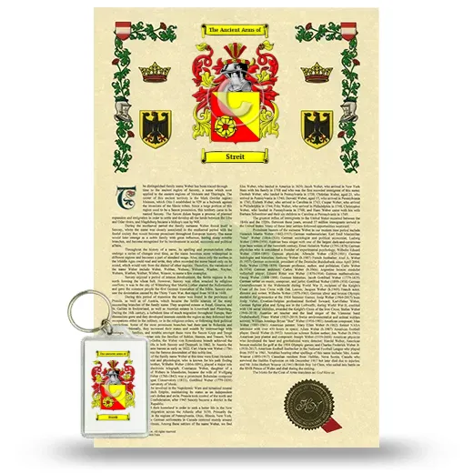 Streit Armorial History and Keychain Package