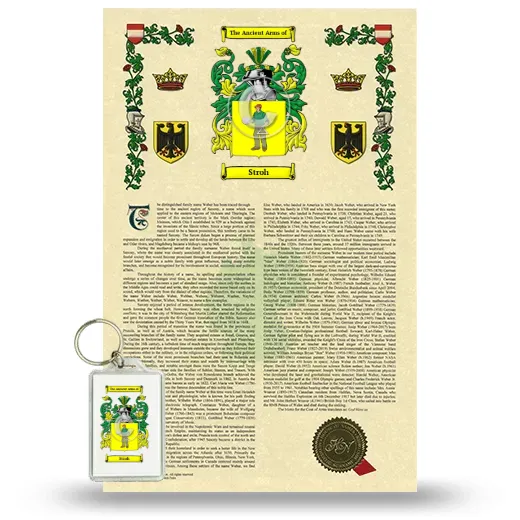 Stroh Armorial History and Keychain Package