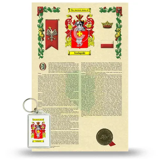 Szalapski Armorial History and Keychain Package