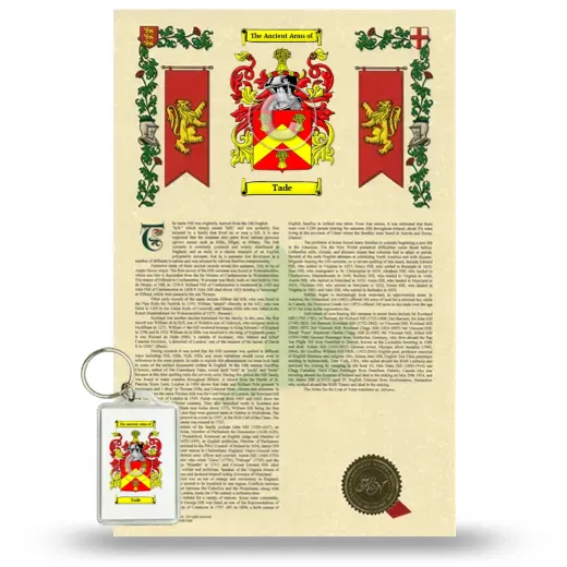 Tade Armorial History and Keychain Package