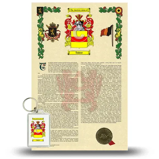 Taisse Armorial History and Keychain Package