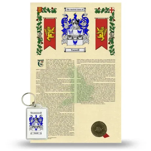 Taswell Armorial History and Keychain Package