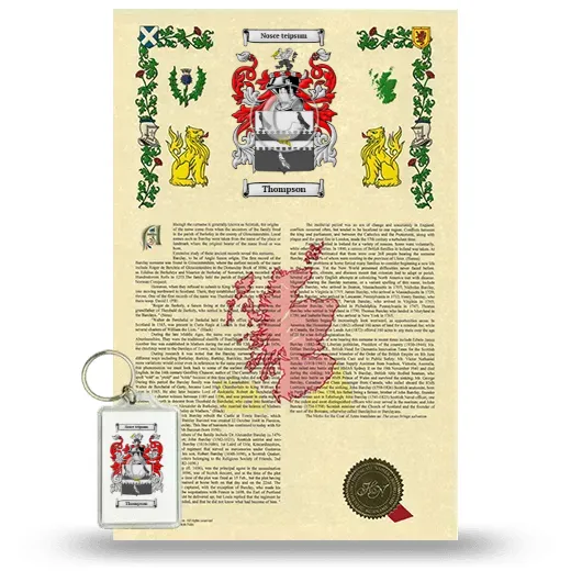 Thompson Armorial History and Keychain Package