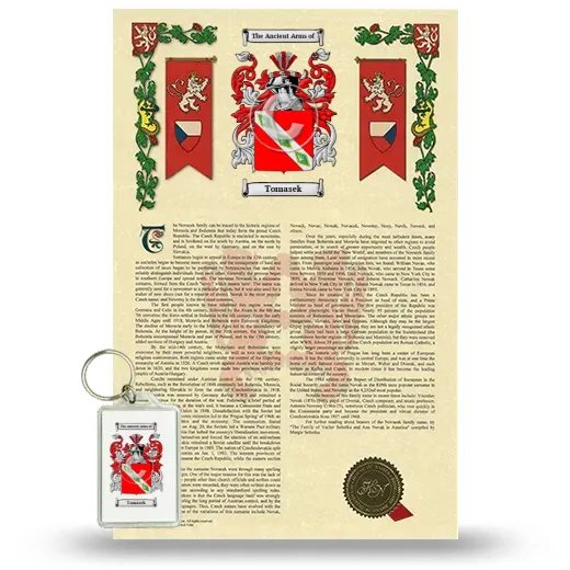 Tomasek Armorial History and Keychain Package