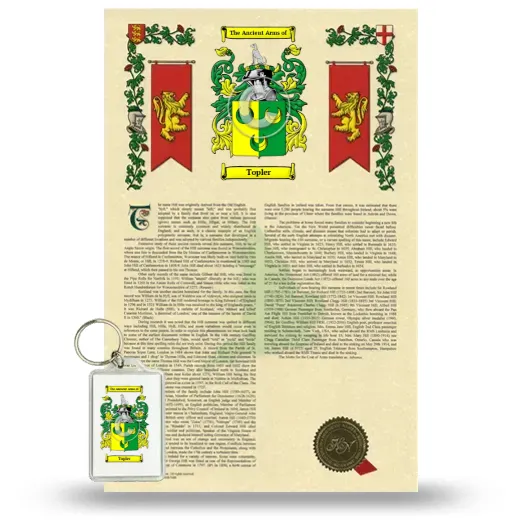 Topler Armorial History and Keychain Package