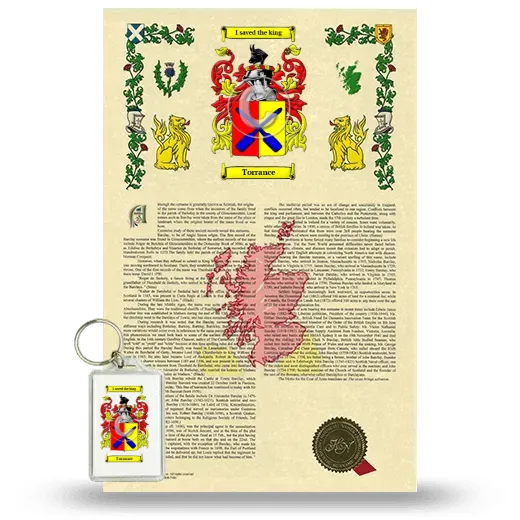 Torrance Armorial History and Keychain Package