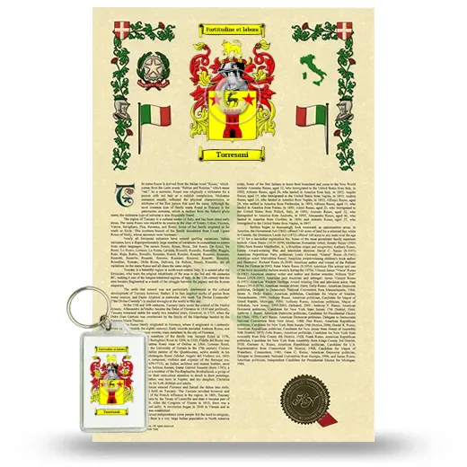 Torresani Armorial History and Keychain Package