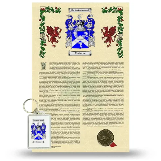 Treherne Armorial History and Keychain Package
