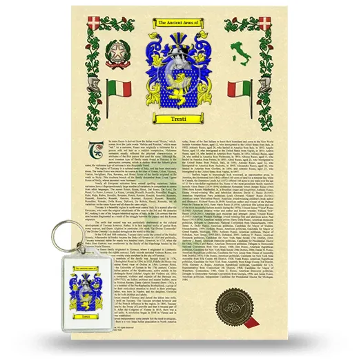 Tresti Armorial History and Keychain Package