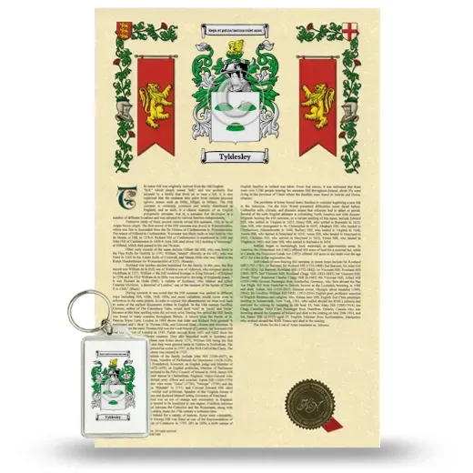 Tyldesley Armorial History and Keychain Package
