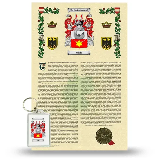Uhde Armorial History and Keychain Package
