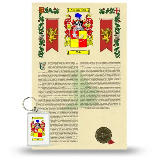 Vair Armorial History and Keychain Package