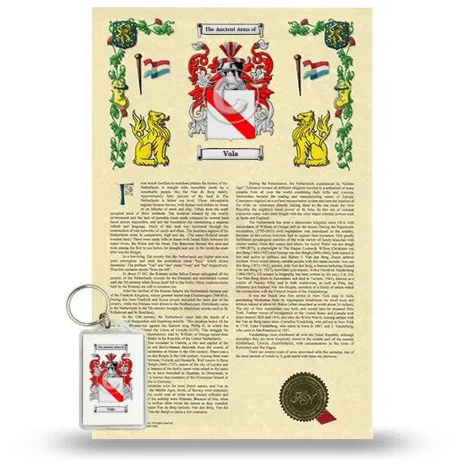 Vala Armorial History and Keychain Package