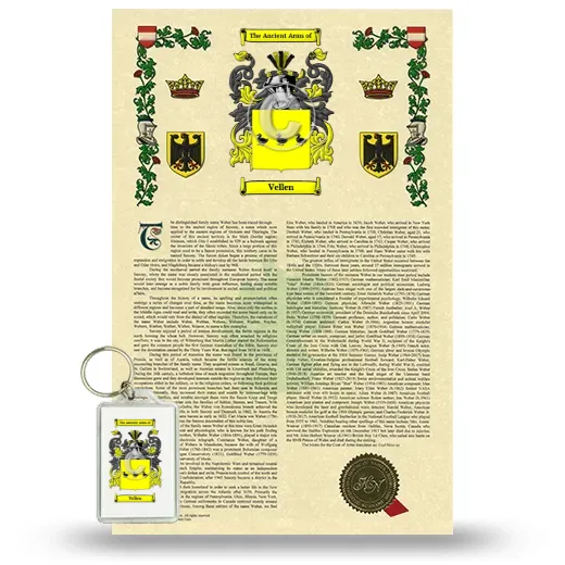 Vellen Armorial History and Keychain Package