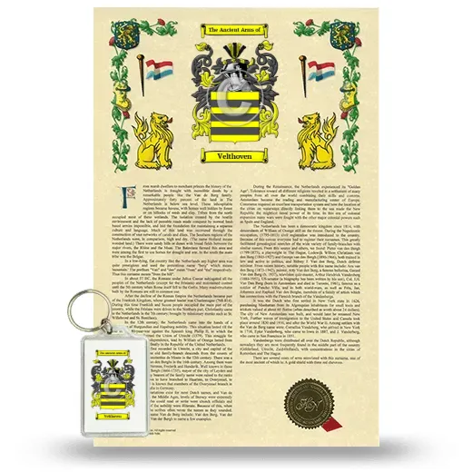 Velthoven Armorial History and Keychain Package