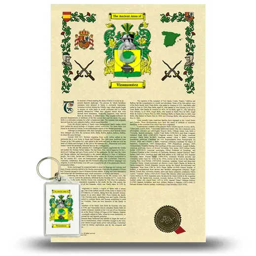 Viramontez Armorial History and Keychain Package