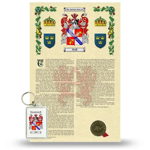 Wall Armorial History and Keychain Package