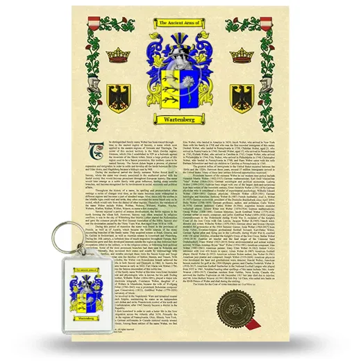Wartenberg Armorial History and Keychain Package