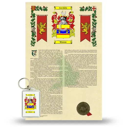 Weaver Armorial History and Keychain Package