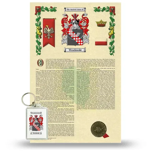 Weselowski Armorial History and Keychain Package