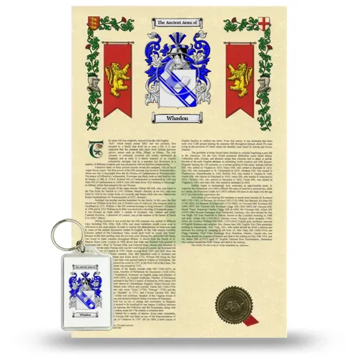 Whadon Armorial History and Keychain Package