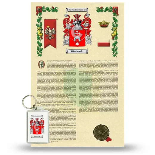 Wisniewski Armorial History and Keychain Package